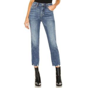 NEW Pistola Monroe Mid Rise Cropped Cigarette Straight Leg Raw Hem Jeans